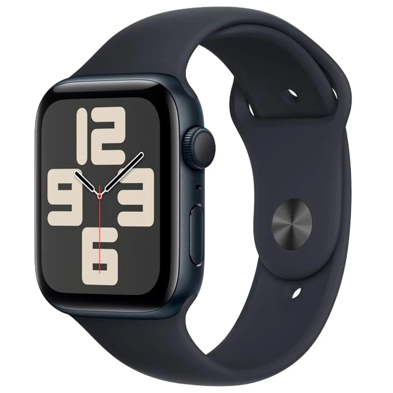 Apple Watch SE (2023), 40 мм, корпус из алюминия цвета «тёмная ночь», спортивный ремешок «тёмная ночь»