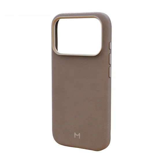 Чехол Magssory Eco-Leather Case для iPhone 17 Pro Max, с MagSafe, Тёмно-бежевый