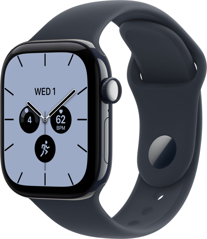 Apple Watch Series 12, 42 мм, Ceramic, корпус цвета «Ночной синий», спортивный ремешок тёмно-синего цвета