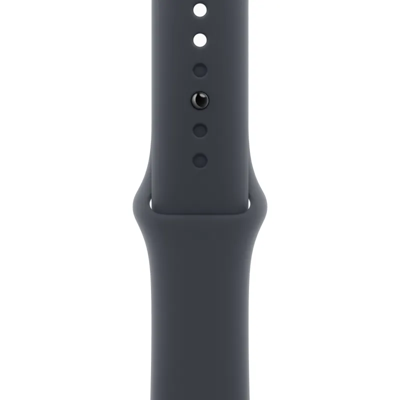 Apple Watch SE (2024), 44 мм, корпус из алюминия цвета «полуночный черный», спортивный ремешок «полуночный черный»