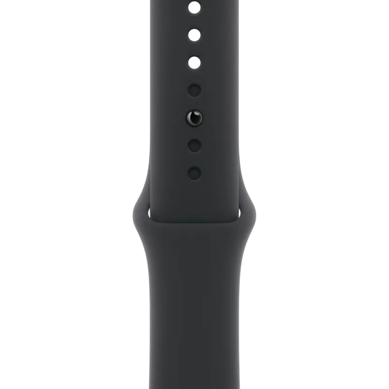 Apple Watch Series 11, 42 мм, корпус из алюминия цвета «чёрный глянец», спортивный ремешок чёрного цвета
