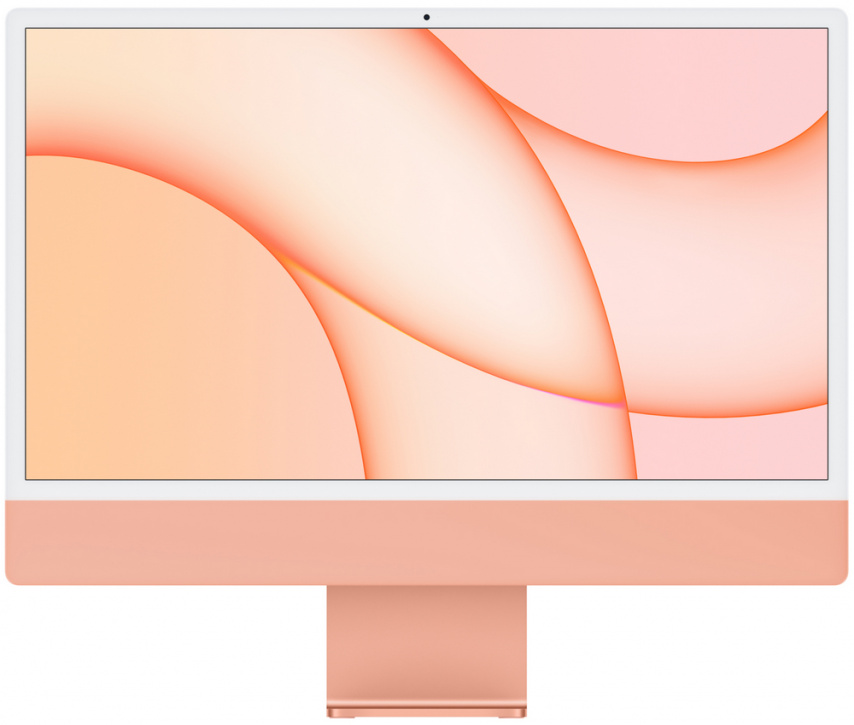 Apple iMac 24" Retina 4,5K, M1 (8C CPU, 8C GPU), 8 ГБ, 256 ГБ SSD, оранжевый