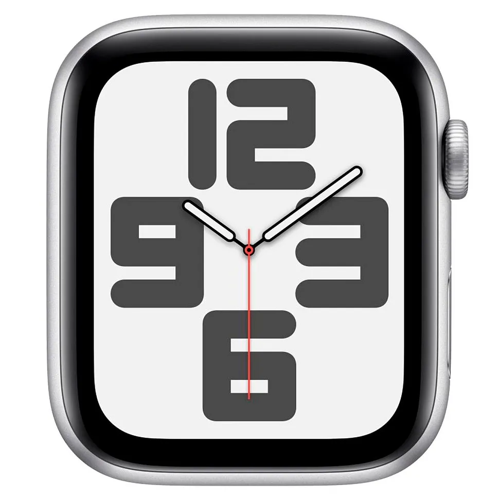 Apple Watch SE (2023), 44 мм, корпус из алюминия серебристого цвета, спортивный ремешок синего цвета