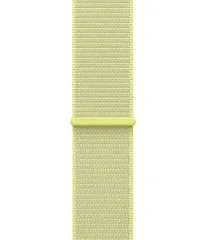 Apple Watch SE (2025), 44 мм, корпус из алюминия цвета «сияющая звезда», спортивный ремешок Loop неоновой-желтого цвета