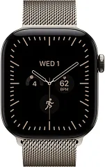 Apple Watch Series 12, 42 мм, корпус из титана, ремешок Milanese цвета «Натуральный титан»