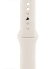 Apple Watch Series 11, 42 мм, корпус из алюминия цвета «розовое золото», спортивный ремешок цвета «сияющая звезда»