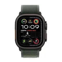 Apple Watch Ultra 2 GPS + Cellular, 49 мм, корпус из черного титана, ремешок Trail зеленого цвета